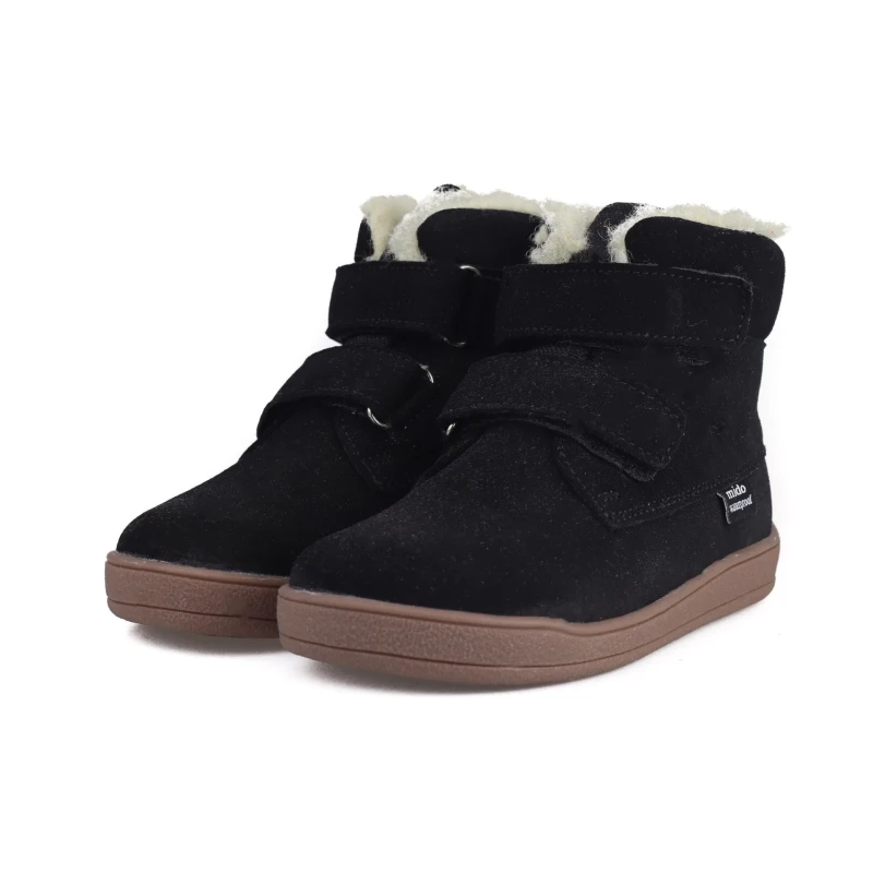 Mido- Trzewiki Zimowe Barefoot Wełna Black 62-09/72-09/82-09 - bubutik.pl