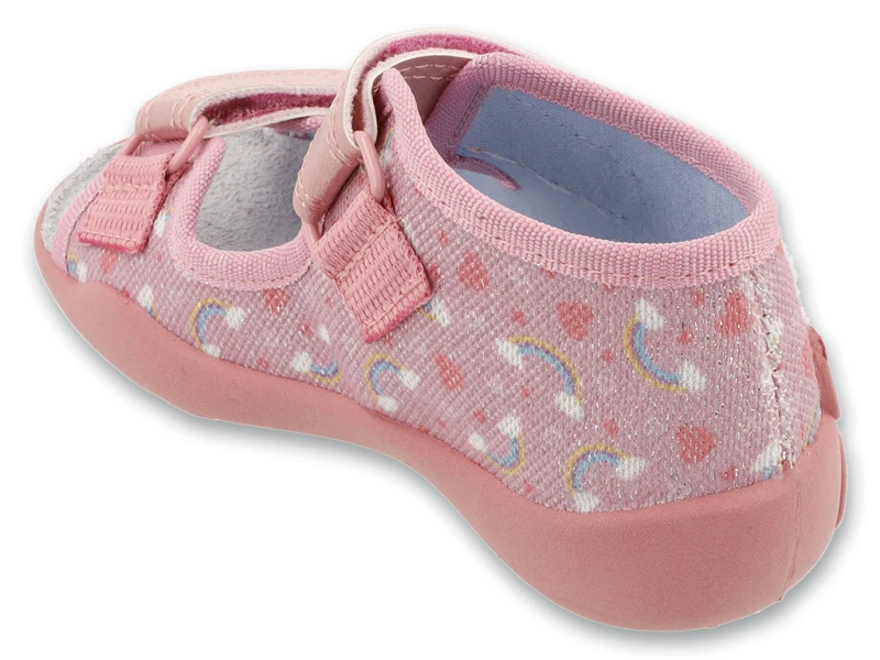Befado - Kapcie Dziewczęce Papi  342P078 Tęcza - bubutik.pl