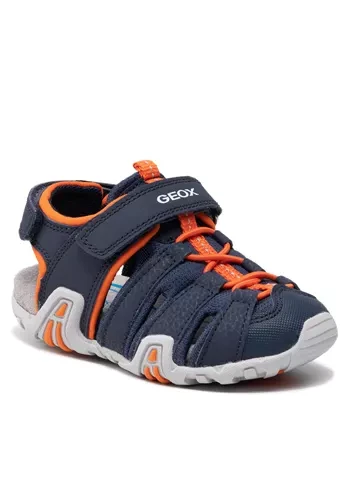 GEOX - Sandały dziecięce B1524A 0CE15  C0659 Navy/Orange