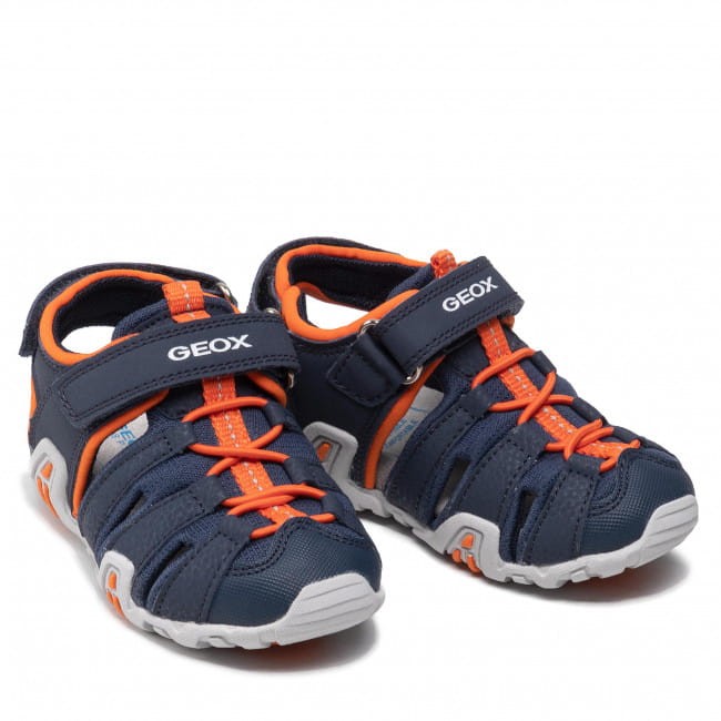 GEOX - Sandały dziecięce B1524A 0CE15  C0659 Navy/Orange