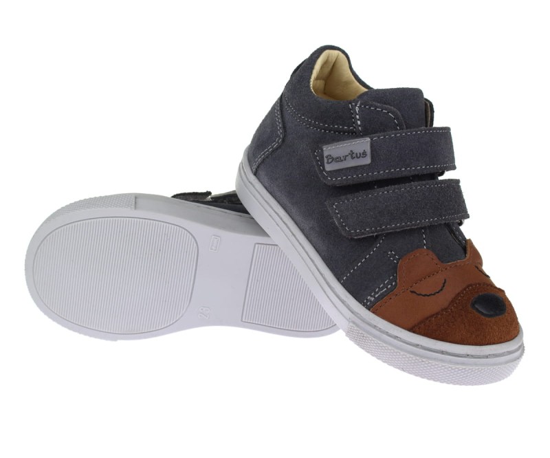 Bartuś - Półbuty dziecięce 165/MIŚ POPIEL BRĄZ