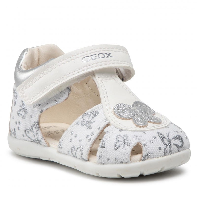 GEOX - Sandały dziecięce B251QC 0AW54 C0007 White/Silver