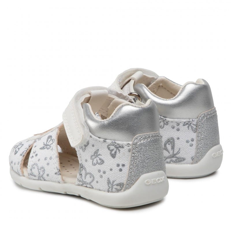 GEOX - Sandały dziecięce B251QC 0AW54 C0007 White/Silver