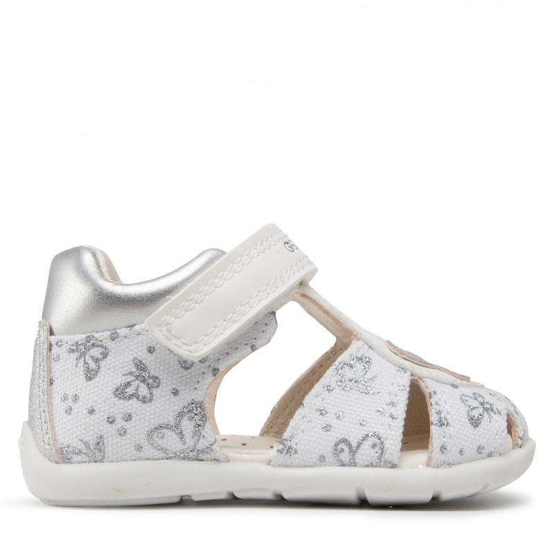 GEOX - Sandały dziecięce B251QC 0AW54 C0007 White/Silver