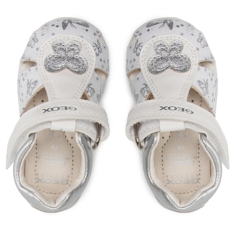 GEOX - Sandały dziecięce B251QC 0AW54 C0007 White/Silver
