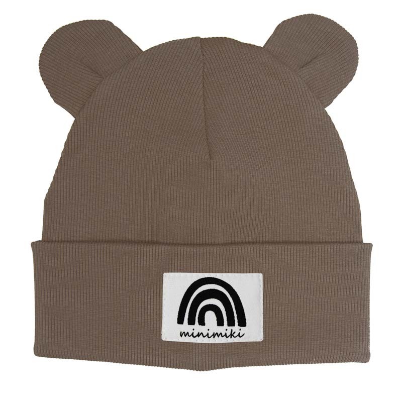 Czapka-dziecieca-beanie-z-uszkami-Minimiki-szarobrazowa-Tecza.jpg