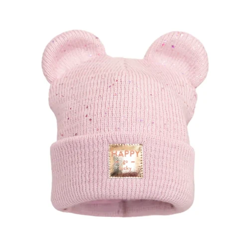 Pupill - Czapka zimowa z uszami Vinny Winter różowa