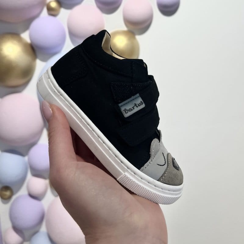 Bartuś - Półbuty dziecięce 165/MIŚ - CZARNY POPIEL