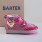 Bartek - Trzewiki Dziewczęce Mini First Steps Różowo-Złoty