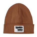 Minimiki - Czapka Prążkowana BEANIE Karmel Spoko Loko