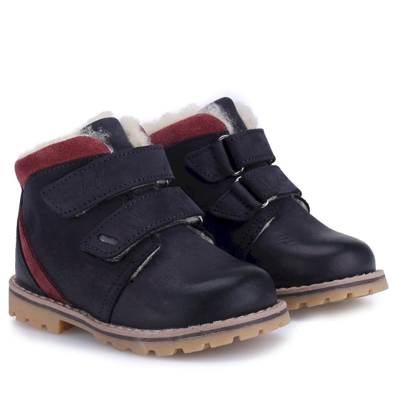 Buty zimowe Emel - Trzewiki Ocieplane Wełną Naturalną z Membraną EV2722-17
