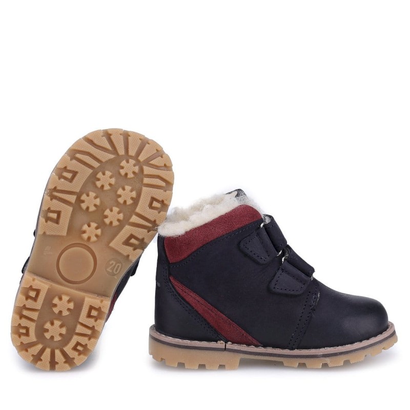 Buty zimowe Emel - Trzewiki Ocieplane Wełną Naturalną z Membraną EV2722-17