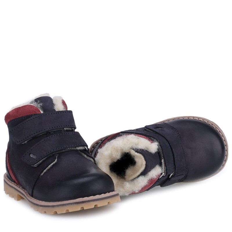 Buty zimowe Emel - Trzewiki Ocieplane Wełną Naturalną z Membraną EV2722-17