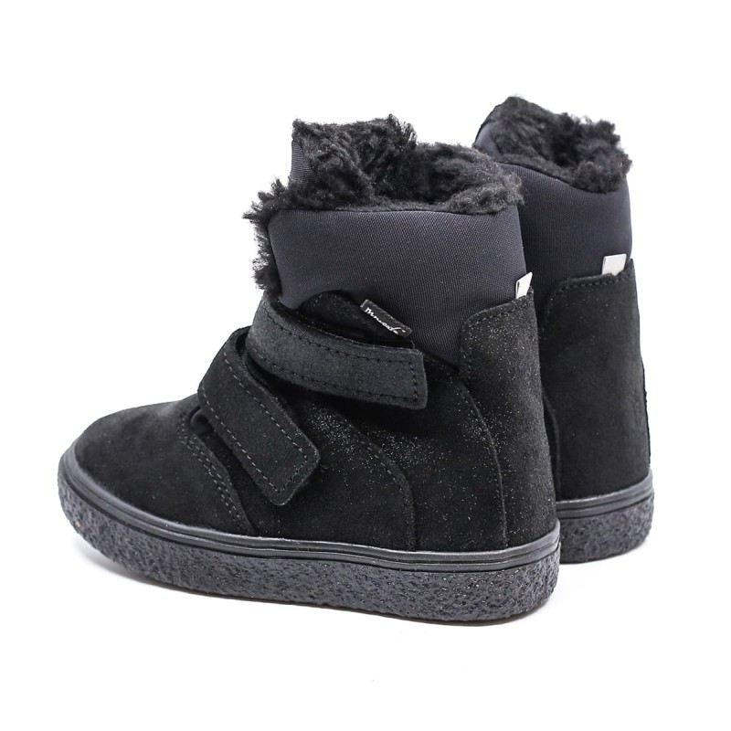 Buty zimowe Mrugała - Trzewiki Zimowe IWO BLACK Połyskujące 20-25 Membrana TE-POR