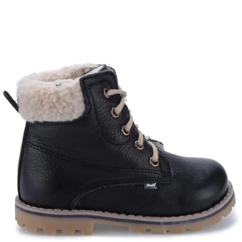 Buty dla dzieci Emel - Trzewiki Zimowe Z Wełną Wodoodporne EV 2552B-1