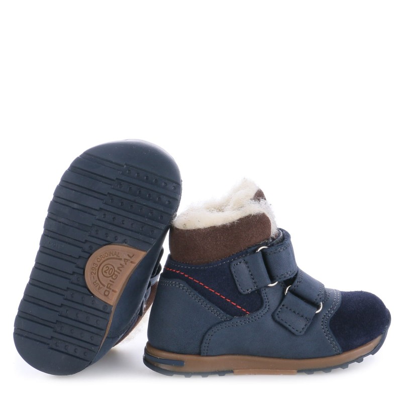 Buty dla dzieci Emel - Trzewiki Zimowe Z Wełną Naturalną  EV 2721-2