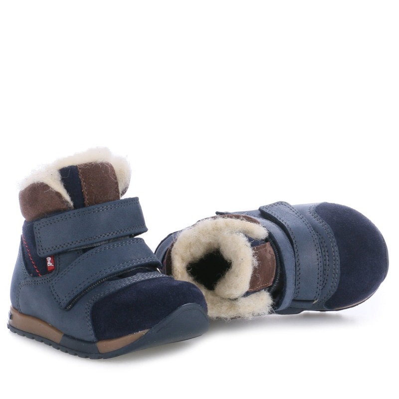 Buty dla dzieci Emel - Trzewiki Zimowe Z Wełną Naturalną  EV 2721-2