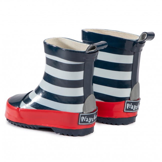 Playshoes - Kalosze dziecięce krótkie Paski 180340-171 Marine