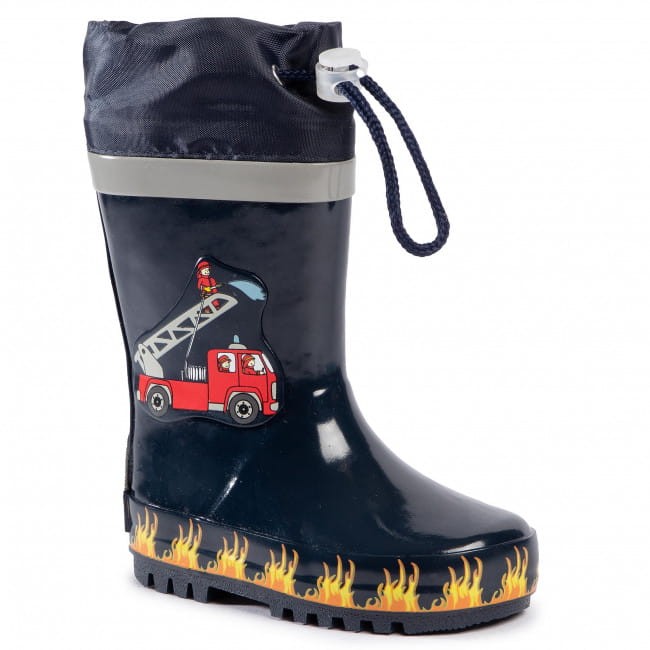 Playshoes - Kalosze dziecięce Straż Pożarna 188590-11 Czarne
