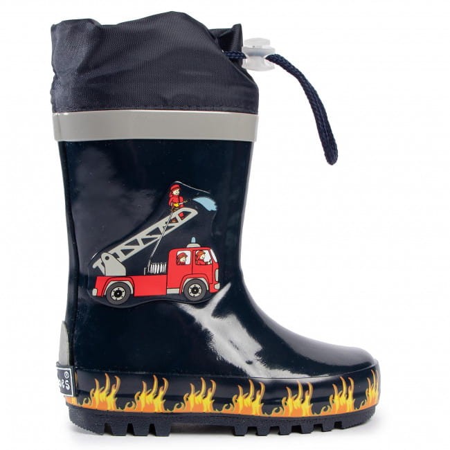 Playshoes - Kalosze dziecięce Straż Pożarna 188590-11 Czarne