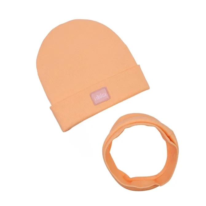 Ul&Ka - Czapka z Kominem PEACH FUZZ LINE