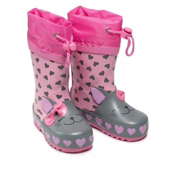 Playshoes - Kalosze dziecięce Kotek 188704-14 Rosa