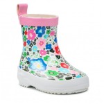 Playshoes - Kalosze dziecięce Kwiatki 180364-1 Białe