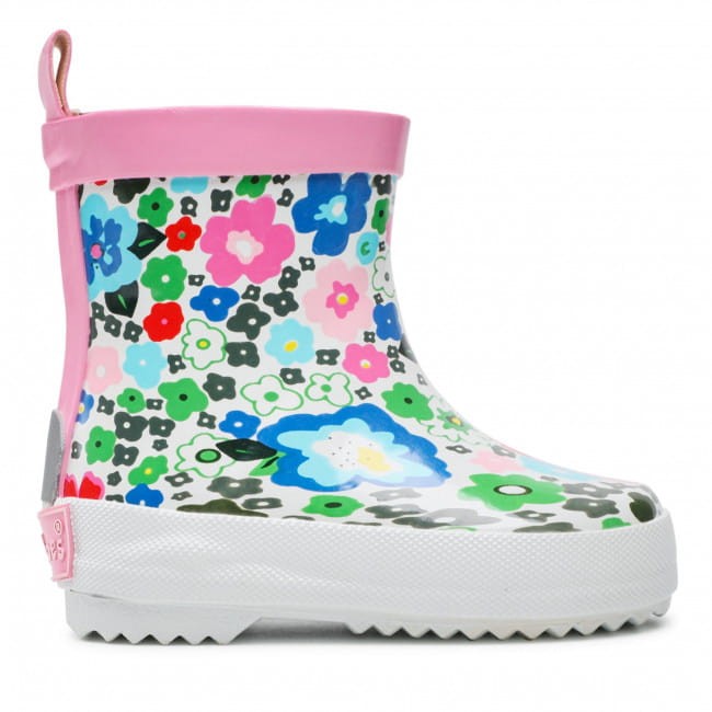 Playshoes - Kalosze dziecięce Kwiatki 180364-1 Białe