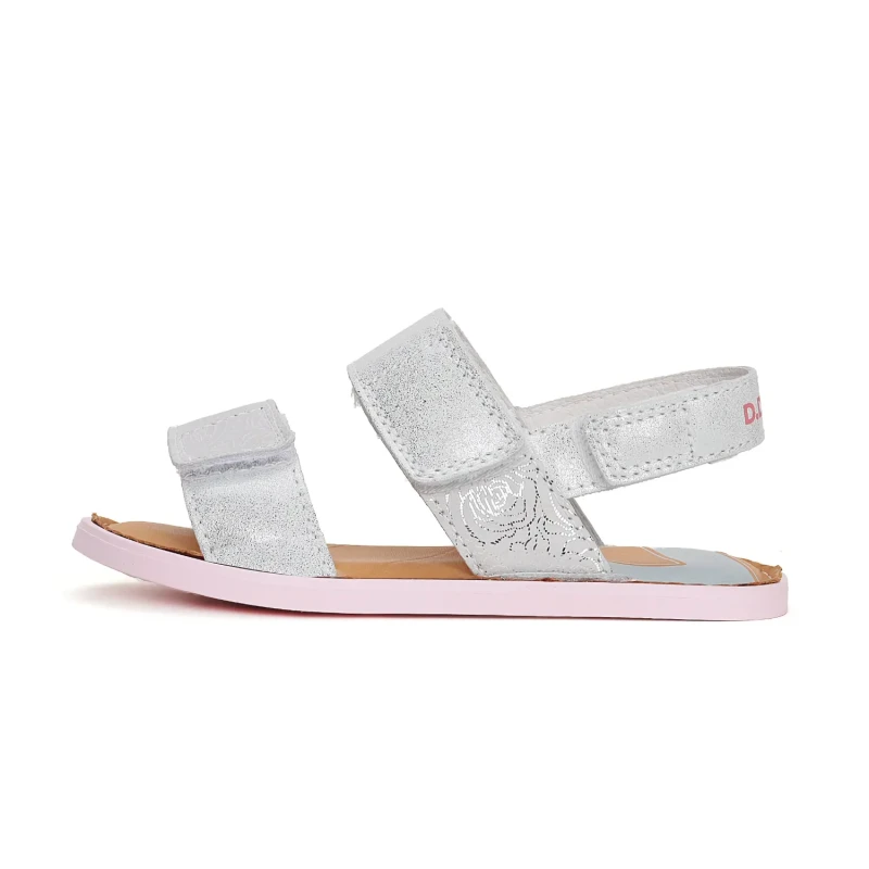 D.D. Step - Sandały Dziewczęce Barefoot G076-41539AM Silver