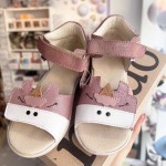 Mido - Sandały Dziewczęce 21-27, 31-27 Jednorożec Salmon Satyna