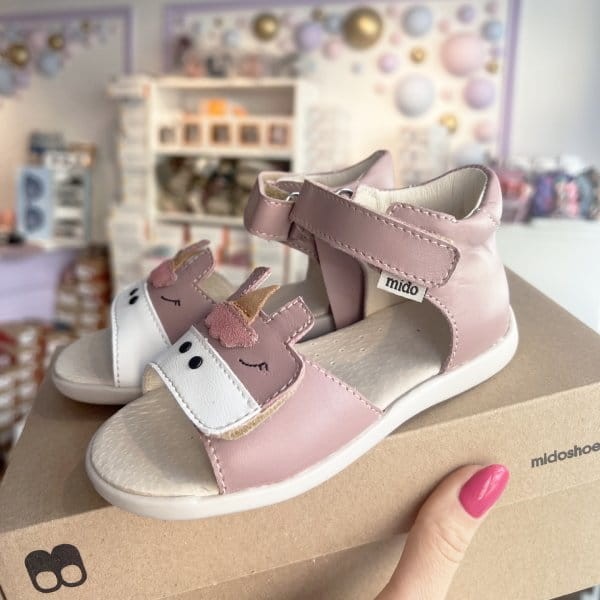 Mido - Sandały Dziewczęce 21-27, 31-27 Jednorożec Old Rose