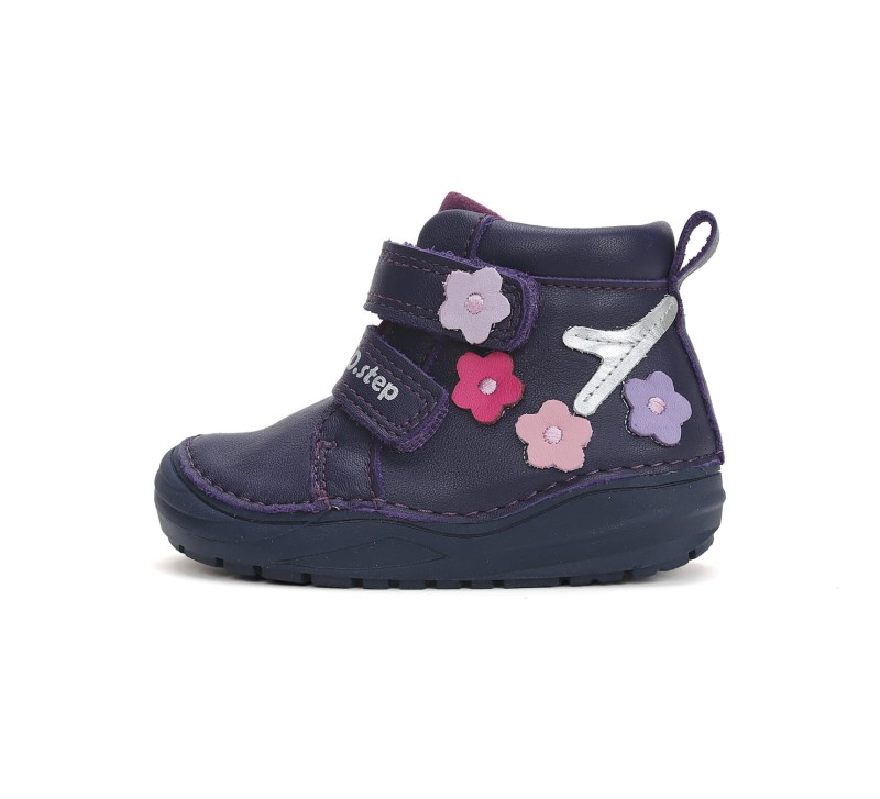 D.D. Step - Skórzane Trzewiki Dziewczęce S071-42821 Royal Blue