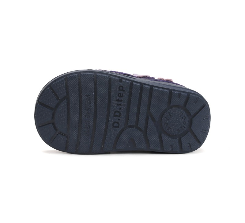 D.D. Step - Skórzane Trzewiki Dziewczęce S071-42821 Royal Blue