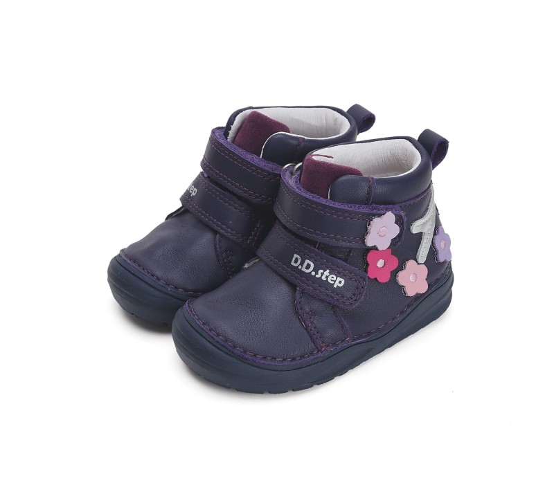 D.D. Step - Skórzane Trzewiki Dziewczęce S071-42821 Royal Blue