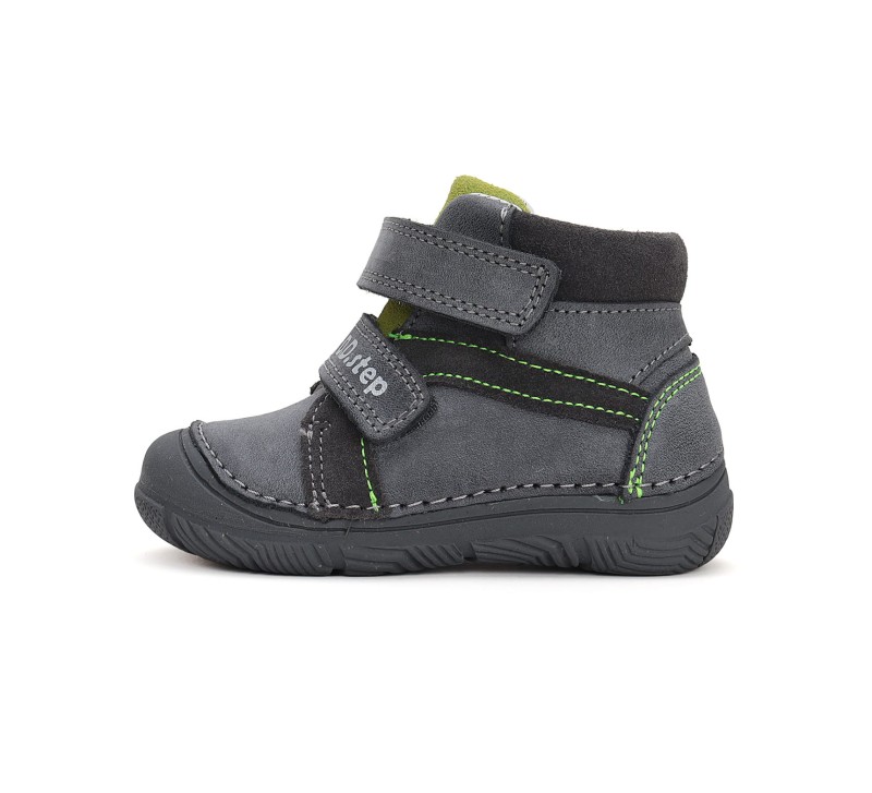 D.D. Step - Skórzane Trzewiki Chłopięce S082-42515B Dark Grey