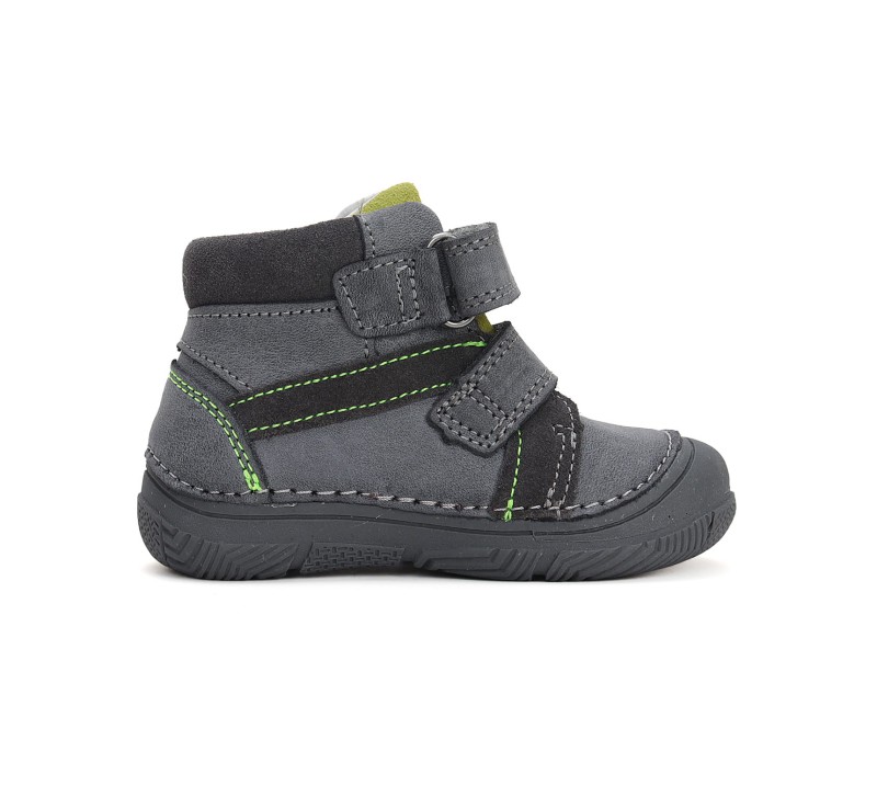 D.D. Step - Skórzane Trzewiki Chłopięce S082-42515B Dark Grey