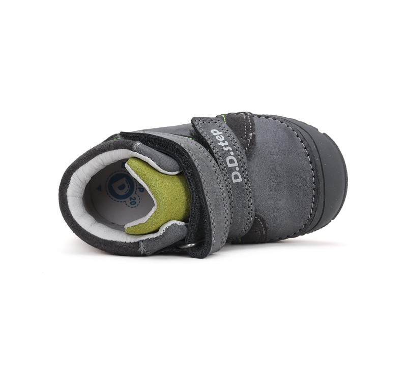 D.D. Step - Skórzane Trzewiki Chłopięce S082-42515B Dark Grey