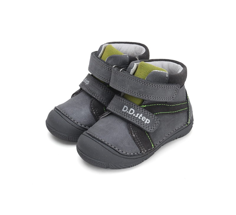 D.D. Step - Skórzane Trzewiki Chłopięce S082-42515B Dark Grey