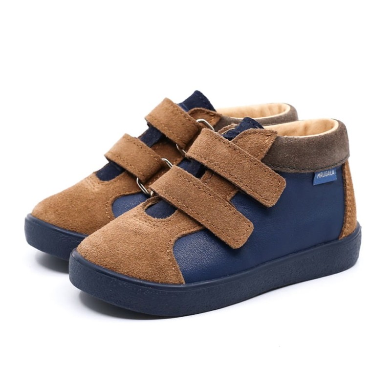 Mrugała - Trzewiki chłopięce Mini Blu/Caramel 26-30