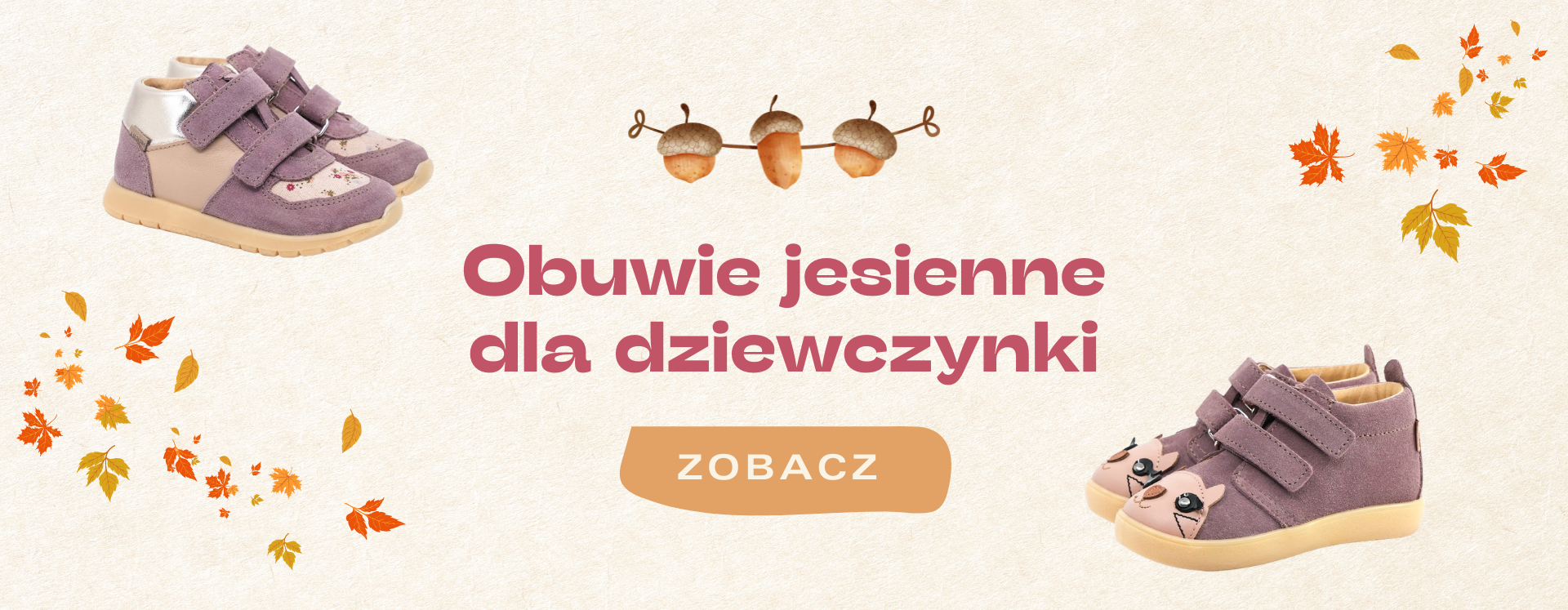 Obuwie jesienne dla dziewczynki